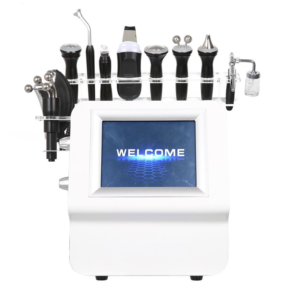 10 in 1 Multi-functional Ultrasound Oxygen Bubble Facial Cleaning Machine Anti Wrinkle Skin Tightening Beauty Device