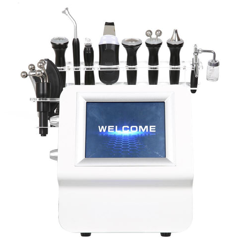 10 in 1 Multi-functional Ultrasound Oxygen Bubble Facial Cleaning Machine Anti Wrinkle Skin Tightening Beauty Device