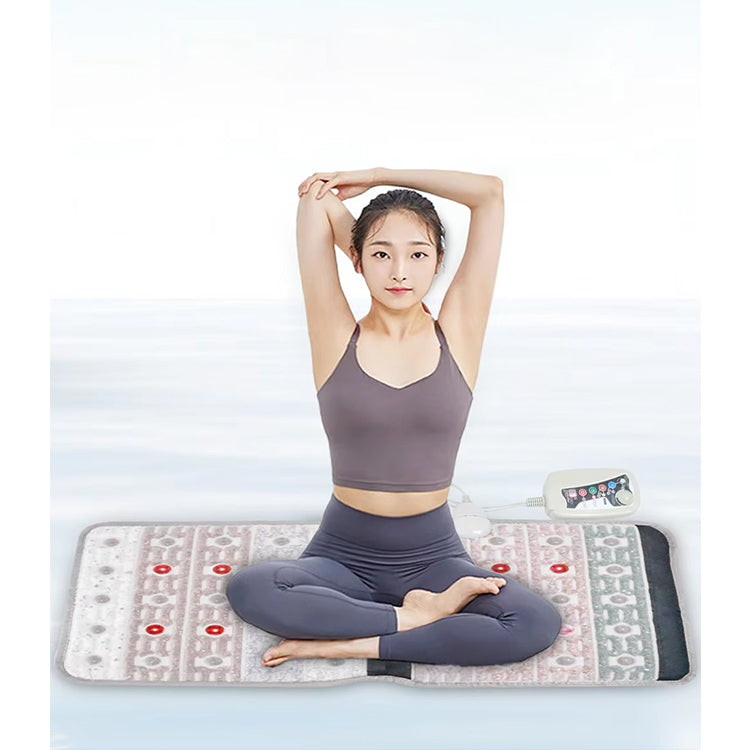 100x45x3CM Mini Heating Mat Crystal Yoga Pad Amethyst Chair Mattress Tourmaline Stone Adjustable Temperature Timing Cont