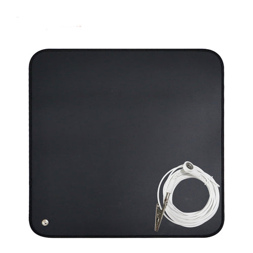 12.2x12.2inch Foldable Anti-Static Grounding Mat Car Seat Cushion with 4.5m Universal Grounding Wire and Clip for Connec