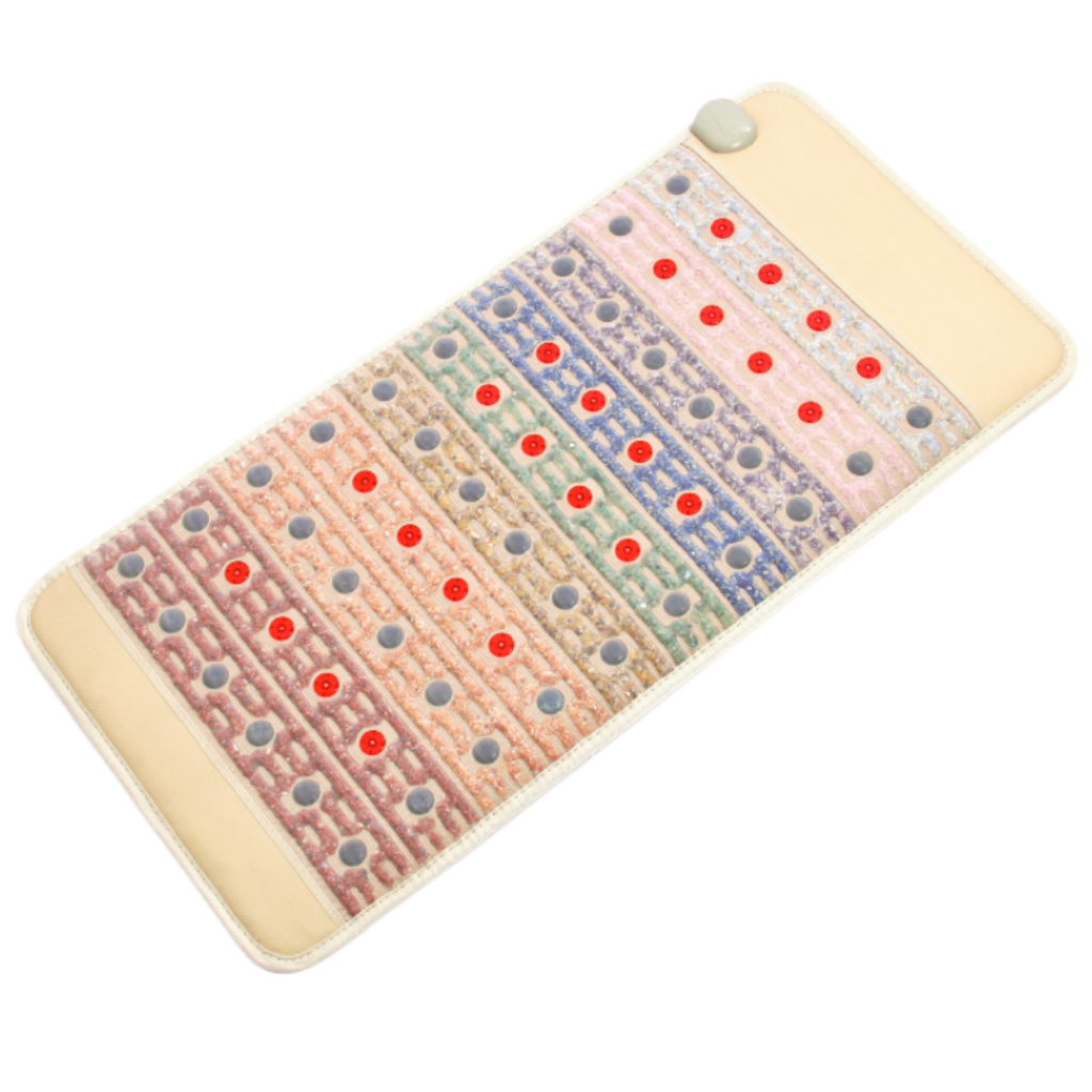 125x60 CM Far-infrared Therapy Shiatsu Massage Kristal Mat With Heating Pad to Provide Relaxation and Treats Depression 