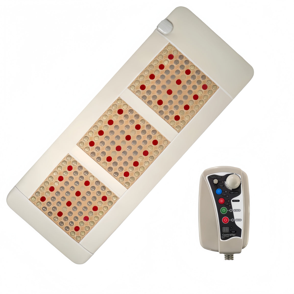 150x60cm/59x23.6in PEMF Therapy Mat Infrared Heating Mat Massage Cushion Back Massager with 36 Photons for Relief Pain