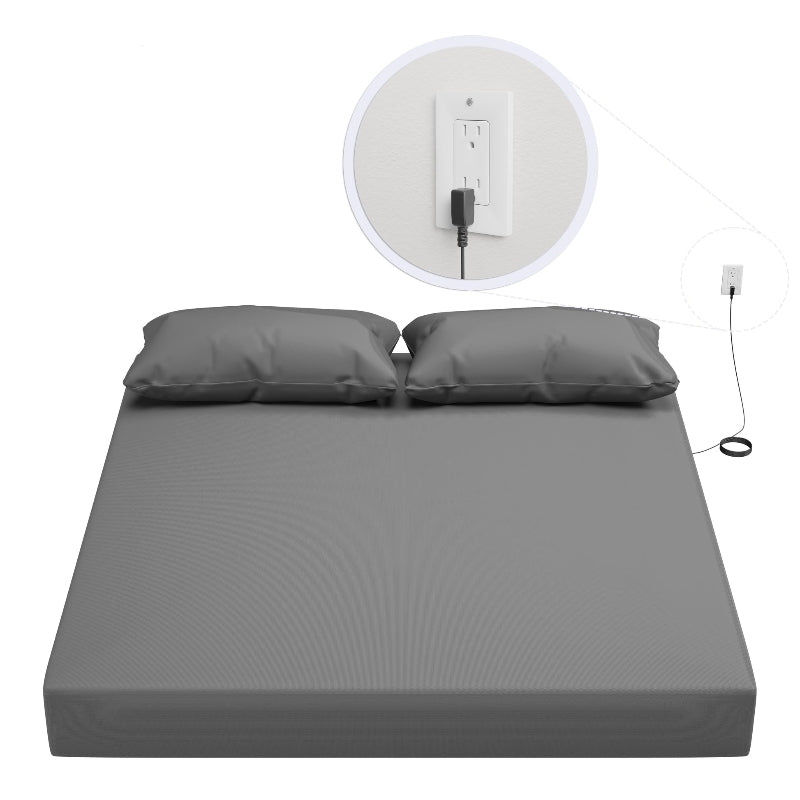 153x203CM / 193x203CM Skin Friendly Soft Cotton Grounding Sheet with 15 Foot Grounding Cord for Reduce Inflammation & Pa