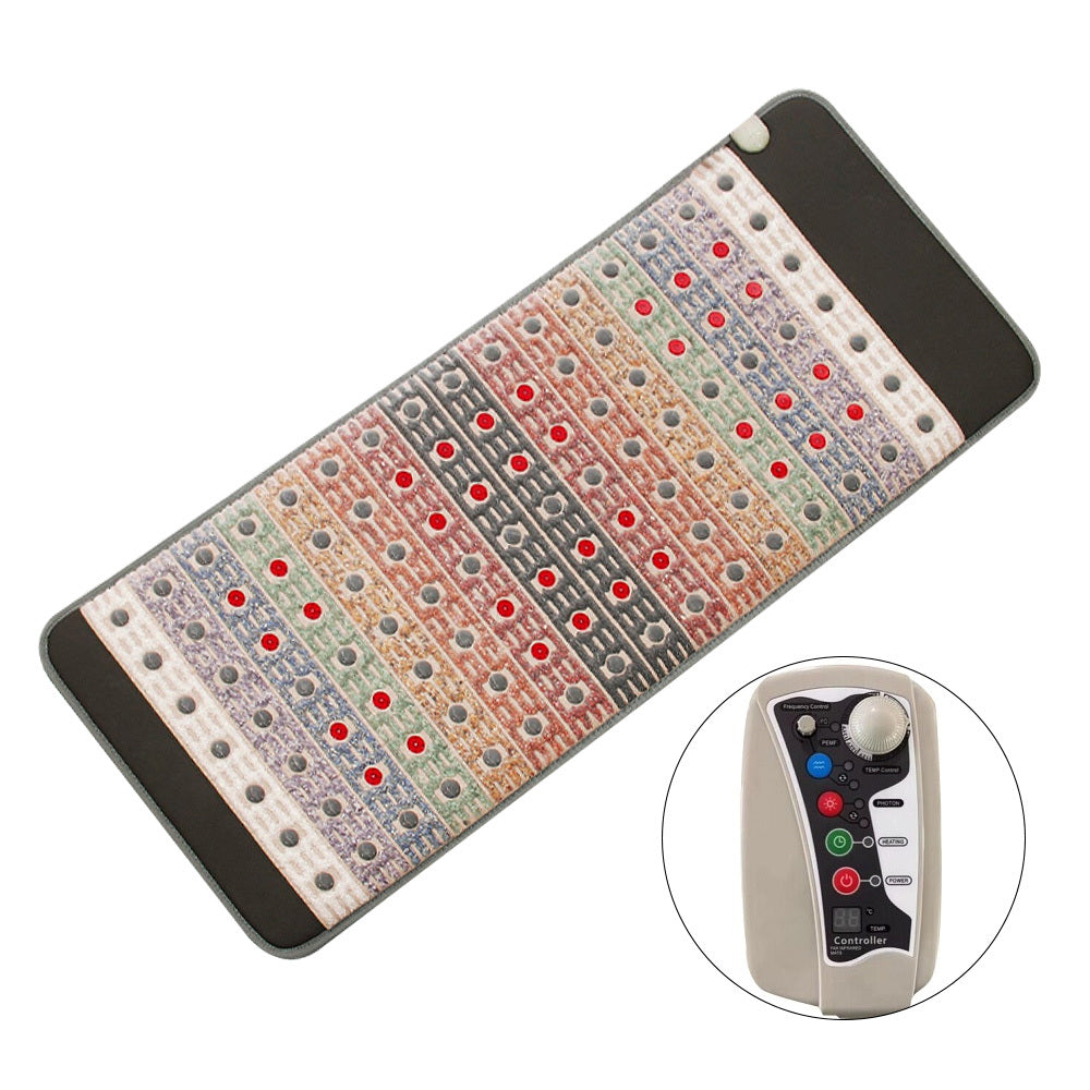 180x70CM PEMF Mattress Electric Chakra Gemstones Massage Mat With Heating Pad With Photon and Frequency Health Care Prod