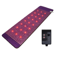 180x80cm Purple Amethyst Stone Massage Mat Red Light Therapy Heating Pad with 24 Photon for Full Body Massage & Pain Rel
