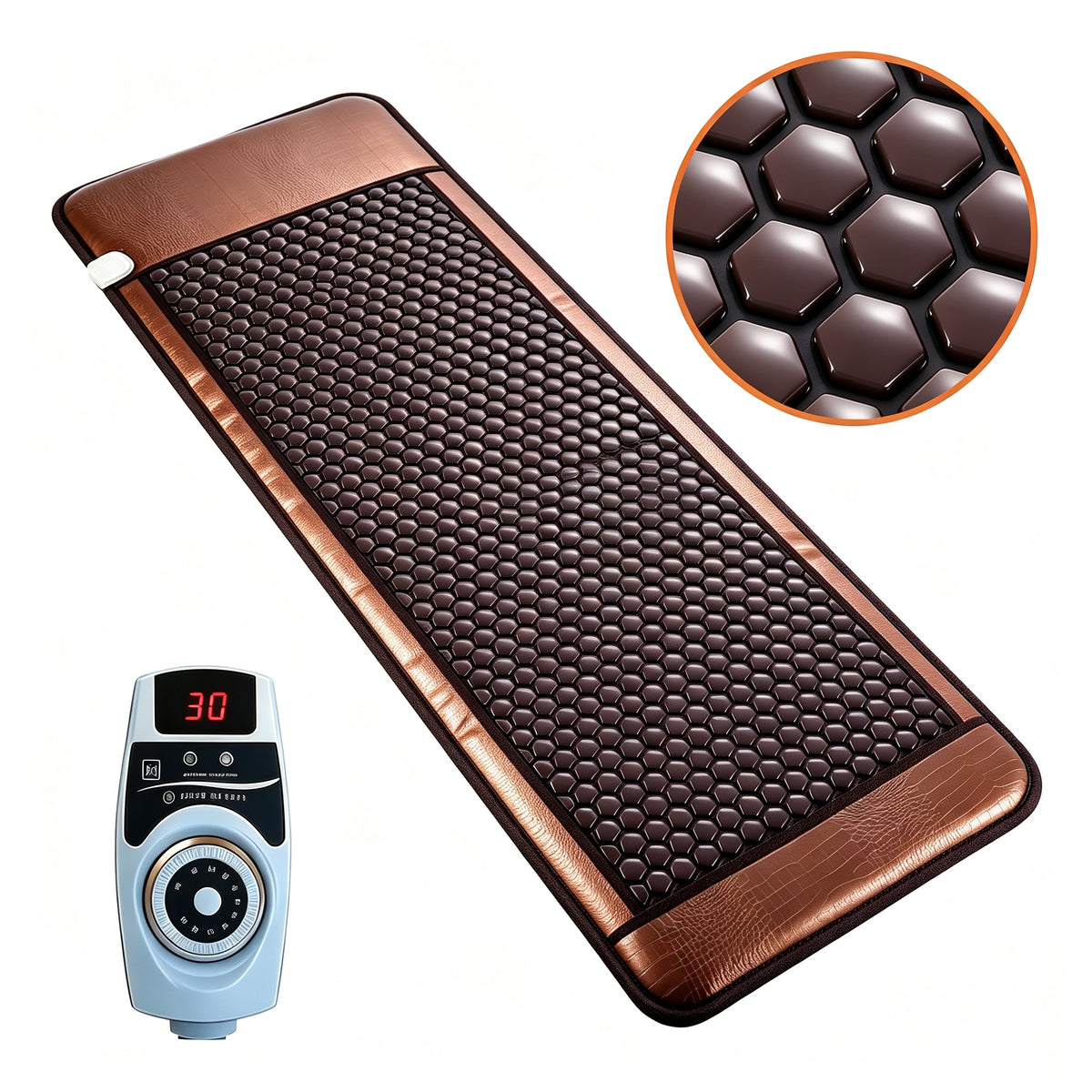 190x60cm Heating Tourmaline Mattress Thermal Sofa Massage Mat with Adjustable Temperature Non-slip Electric Heating Pad