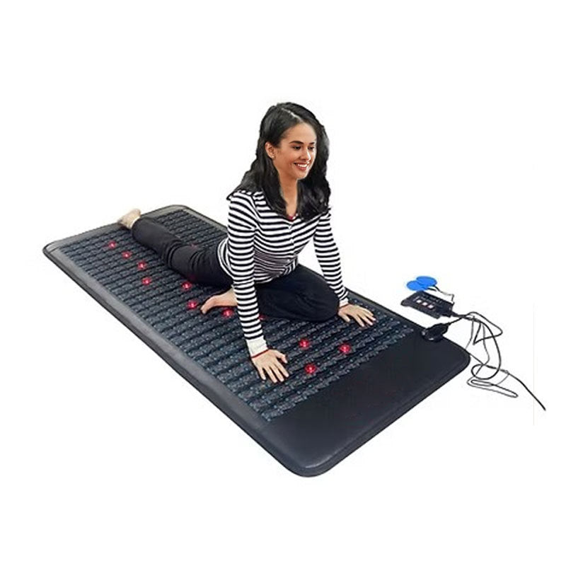 190x80 cm Heating Mat Natural Jade Hot Stone Pad Head Massage Mattress for Home Use Amethyst Thermostatic Mat