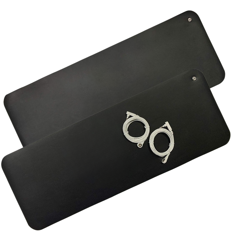 2 PCS 10x26.7 INCH Grounding Protection Mat for Reduced Stress & Relief Tension 25x68CM Grounding Yoga and Fitness Mat