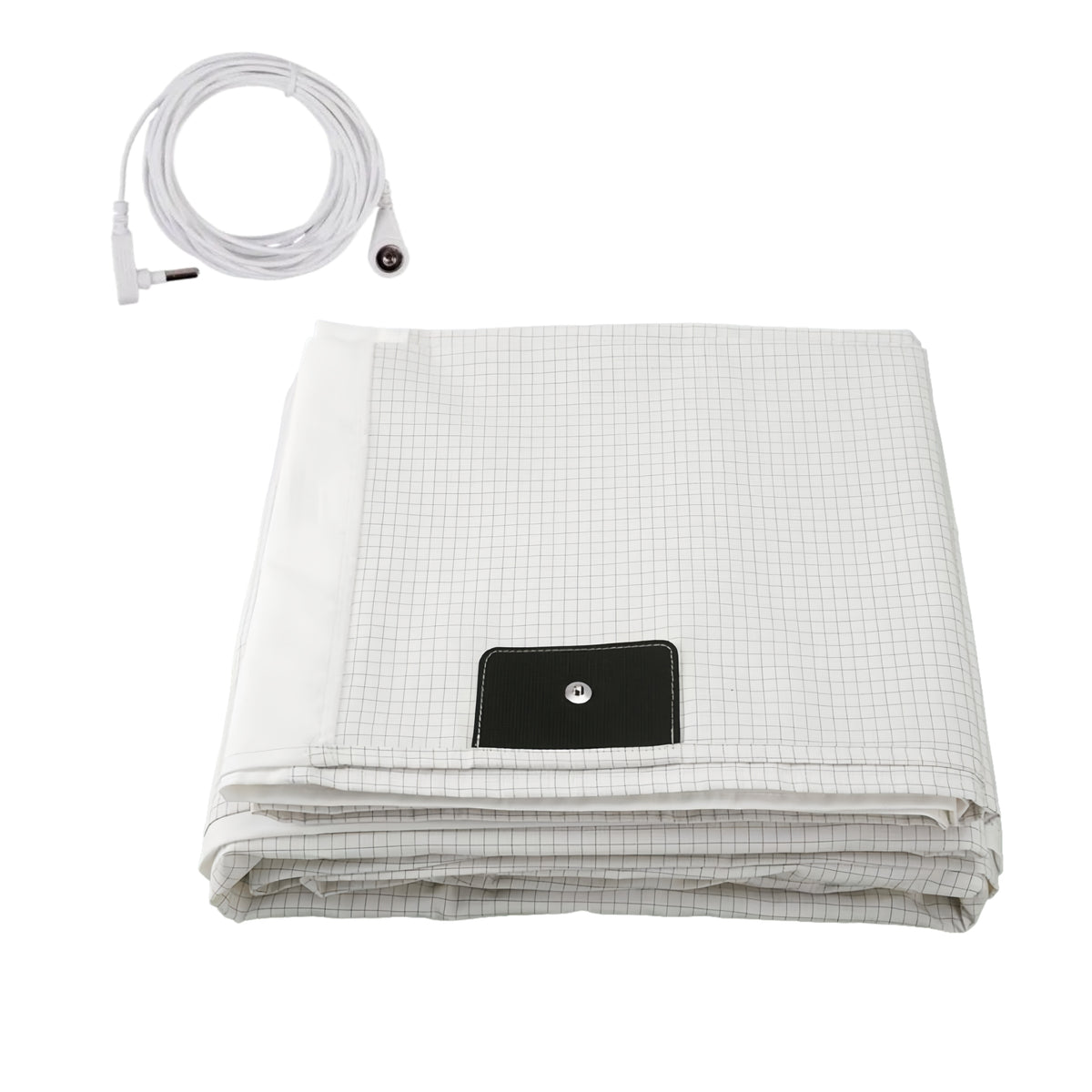 203x153cm Conductive Grounding Fitted Bed Sheet Earthing Sleep Mat with 4.5m Grounding Cord for Improve Sleep & Relieve 