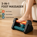 3-in-1 Electric Heated Foot Massager Roller Deep Tissue Fascia Release Acupoint Massager for Plantar Fasciitis Relieve R