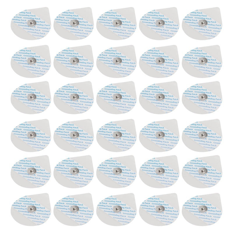 30-Pieces Small Grounding Patches Water Drop Type Earthing Patch with Grounding Wire for Relief Stress & Reduce Inflamma