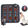 35x35cm PEMF Heating Cushion Natural Jade Photon Light Therapy Mat Negative Ion Massage Seat Pad for Body Pain Relief & 