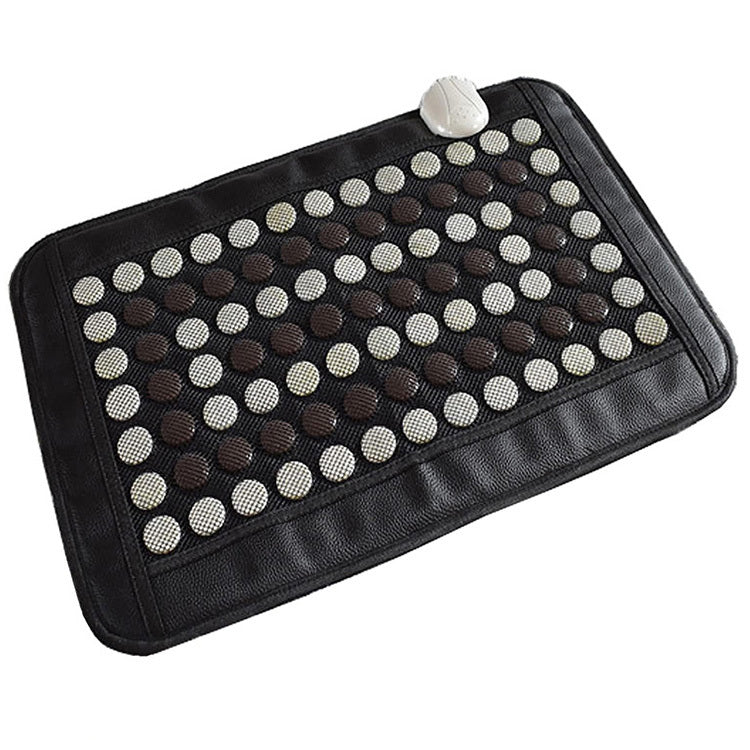 40x60cm Tourmaline Heating Pad Natural Jade Stones Foot Care Massage Mats Use Black Timing Control 110V/220V