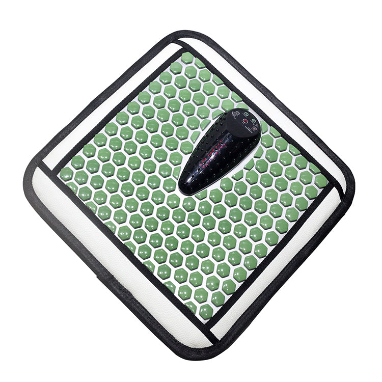45x45cm Body Pelvic Floor Muscles Active Device Photon Light Hot Jade Mats Thermal Plug-In Massage Seat Cushion