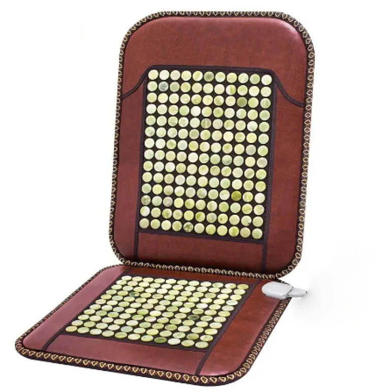 50x100cm Hot Sell Therapy Far Infrared Tourmaline Foldable Portable Back Massage Cushion with Adjustable Temperature Hea