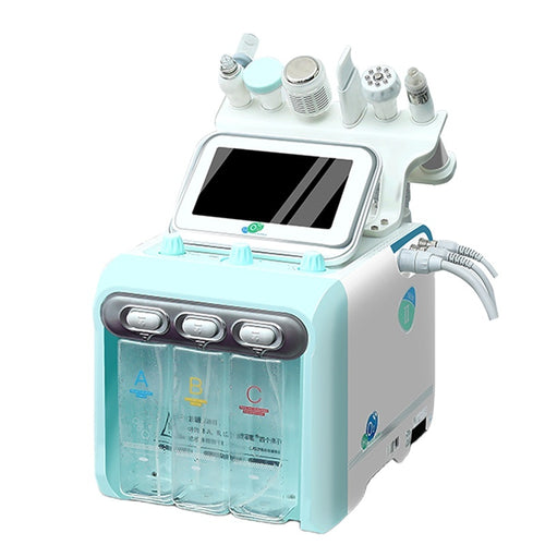 6-in-1 Spa Facial Cleaning Oxygen Peeling Water Facial Microdermabrasion Hydrogen Facial Machine Skin Tightening US Comp