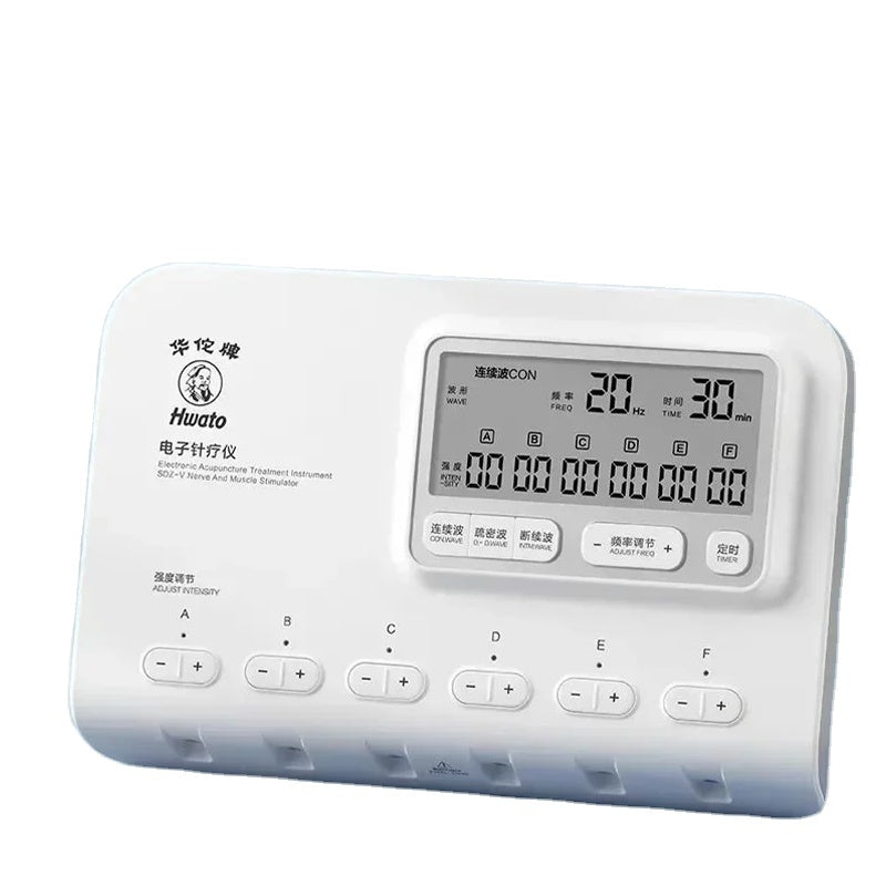 6 Channel Electronic Acupuncture Therapy Instrument with Multi-Mode and Adjustable Intensity for Body EMS Physical Thera