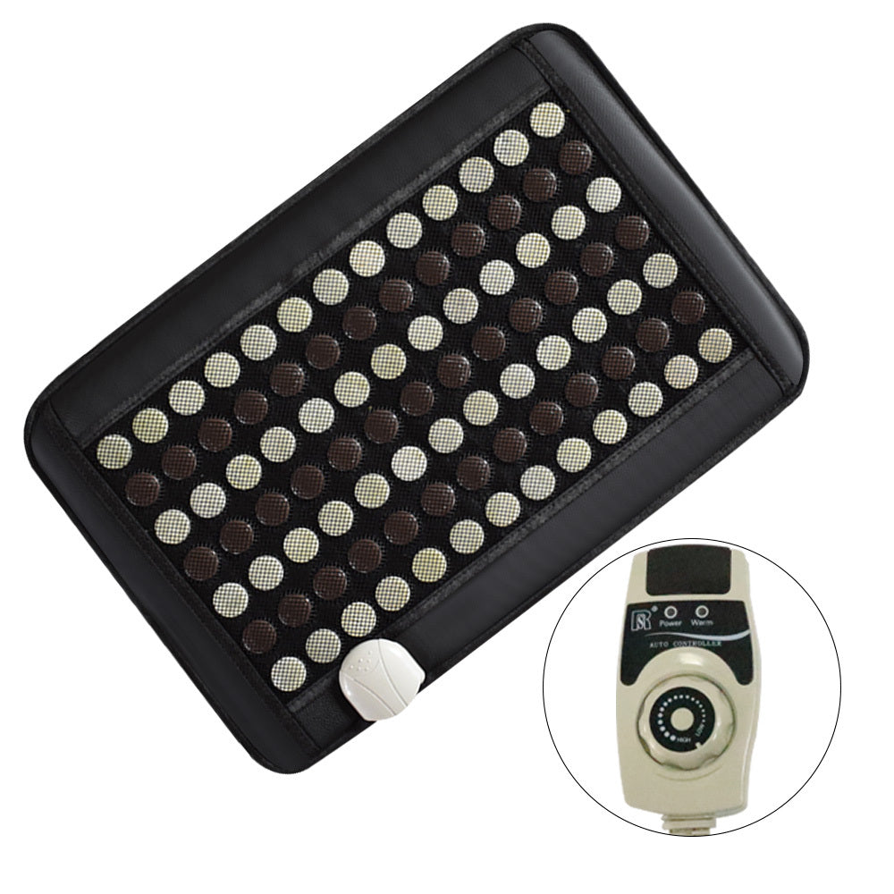 60x40CM Far Infrared Germanium Stone Heating Cushion Massage Mattress Jade Tourmaline Gemstones Negative Ions 30-70C