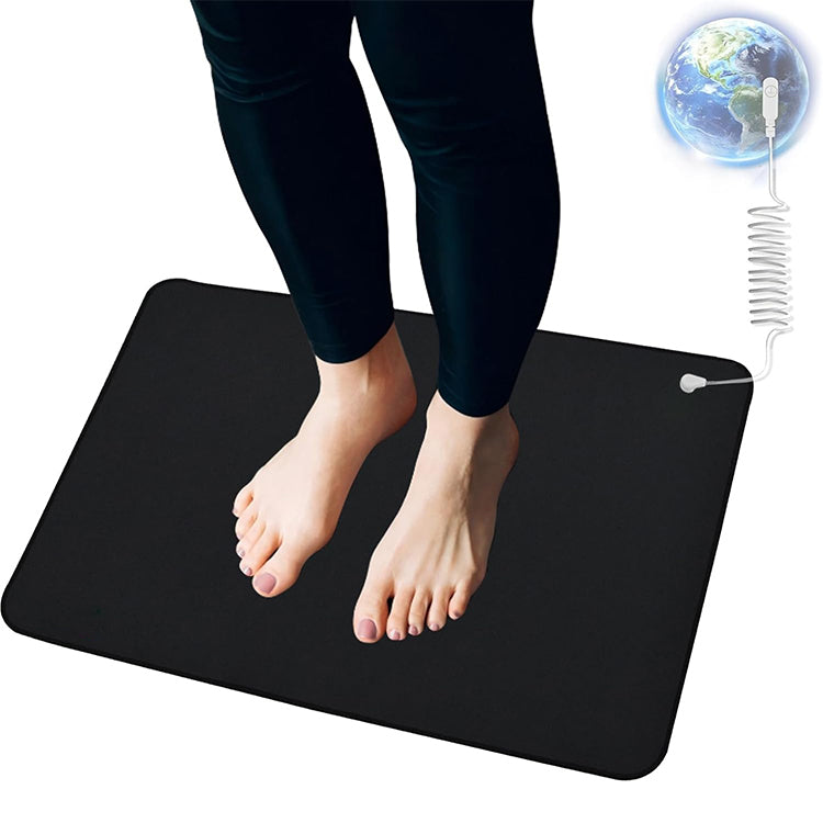 60x90CM Conductive Earthing Mat Yoga Grounding Pad with 15ft Cord for Better Sleep Pain Relief Static Discharge at Work
