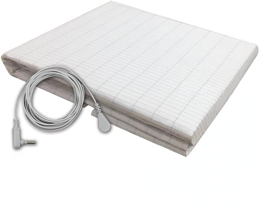 60x265CM Conductive Earthing Sheet with Grounding Cord Anti-static Single Bed Grounding Bed Mat for Deep Sleep & Relief 