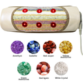 7 Natural Jade Stone Neck Support Pillow with 6 Lights Heating Plug-In Infrared Physiotherapy Gemstone Pillows