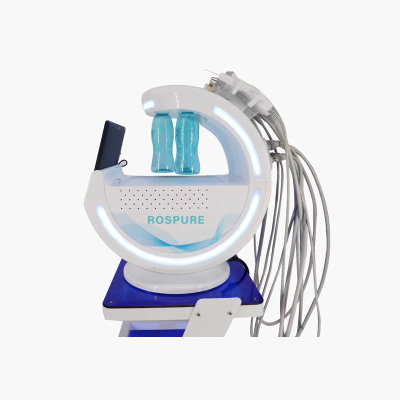 8 in 1 Frozen Repair Ion Bubble and Airbrush Machine Ultrasonic RF Smart Ice Blue II Skin Massage System Beauty Instrume