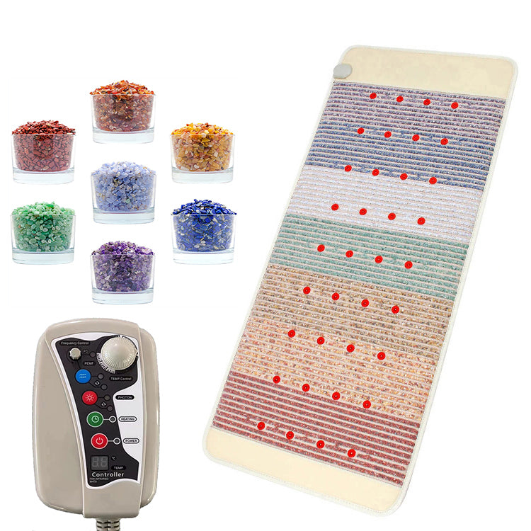 80x190cm Household Natural Amethyst Pad Seven Color Crystal Heating Mattress Thermostatic Mat Manufacturer Heated Mat