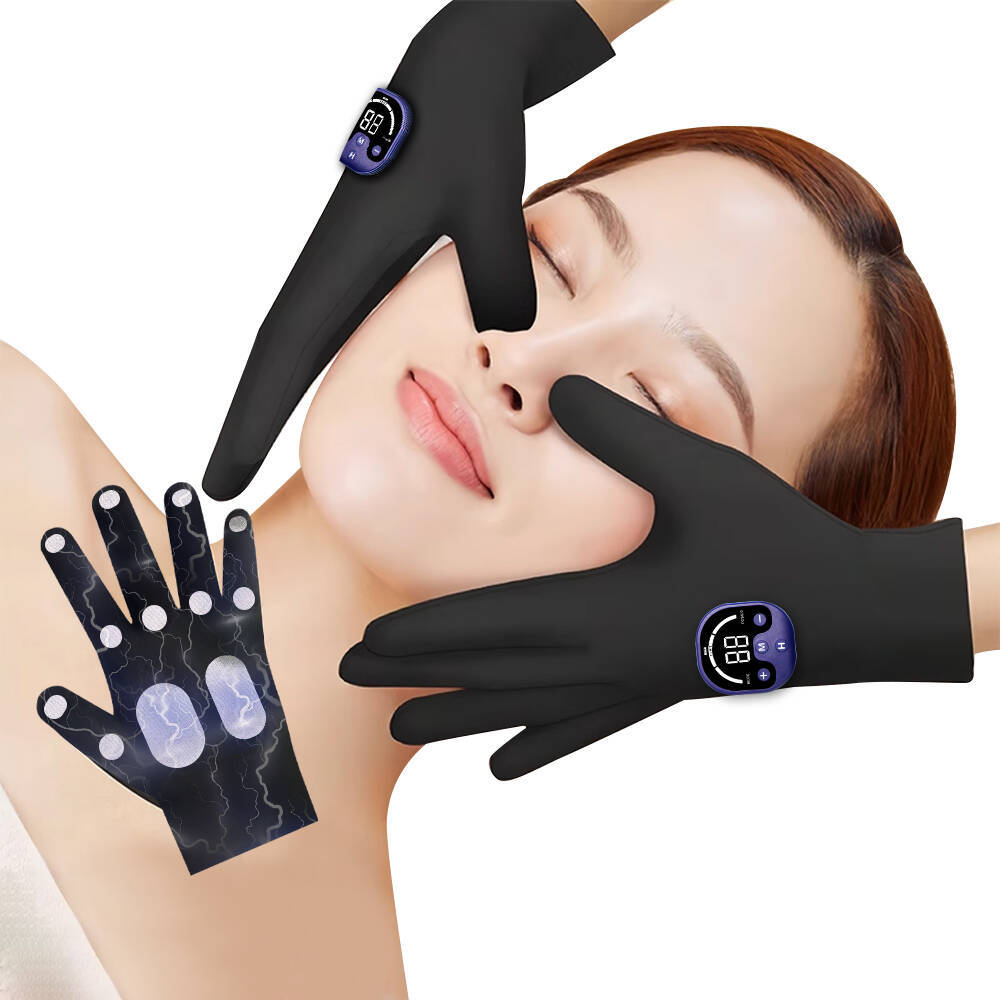 A Pair Upgrade EMS Micro-current Massage Glove System With 10 Massage Modes & 35 Levels Intensity for Skin Firming & Ton