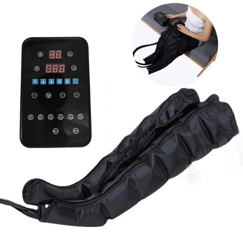 Air Compression Boots for Leg & Foot Recovery 6-Chamber Legs Air Wave Compression Massager for Circulation & Muscle Rela