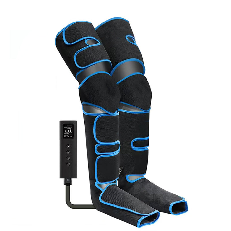 Air Compression Leg & Foot Massager 5 Chambers Leg Recovery System Massage Boots for Leg Muscle Relaxation