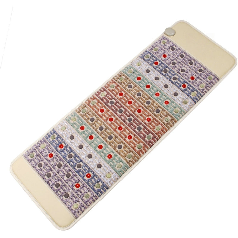 Amethyst Crystal Heating Mat Negative Ion Massage Mattress with Photon Red Light Therapy for Relieve Discomfort & Improv