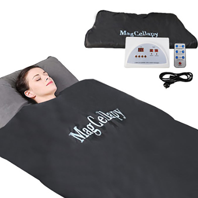 Black Fat Burning Sauna Blanket with Remote Control Spa Detox Therapy Heating Blanket Full Body Sauna Bag