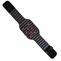Black Multi-functional Amethyst Crystal Heating Massage Belt with 8 Red Led Breads for Enhanced Wellness and Relaxation