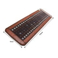 Brown Jade Heating Mat With Heat Therapy of Stones Tourmaline - Negative Ions - Mesh Mat With Adjustable Timer & Tempera
