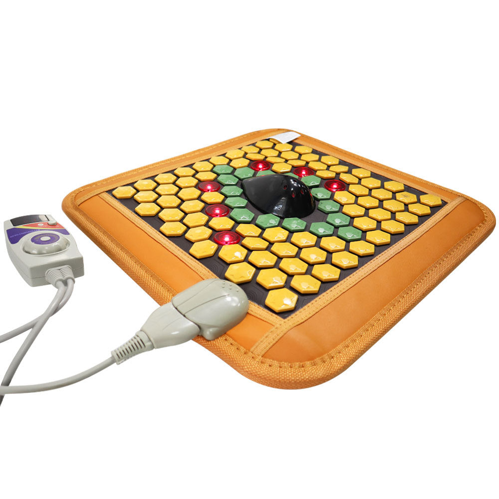 Colorful 45x45cm Home Use Natural Jade Thermal Heating Massage Cushion Deep Heating Massage Mat for Relief Pain & Fatigu