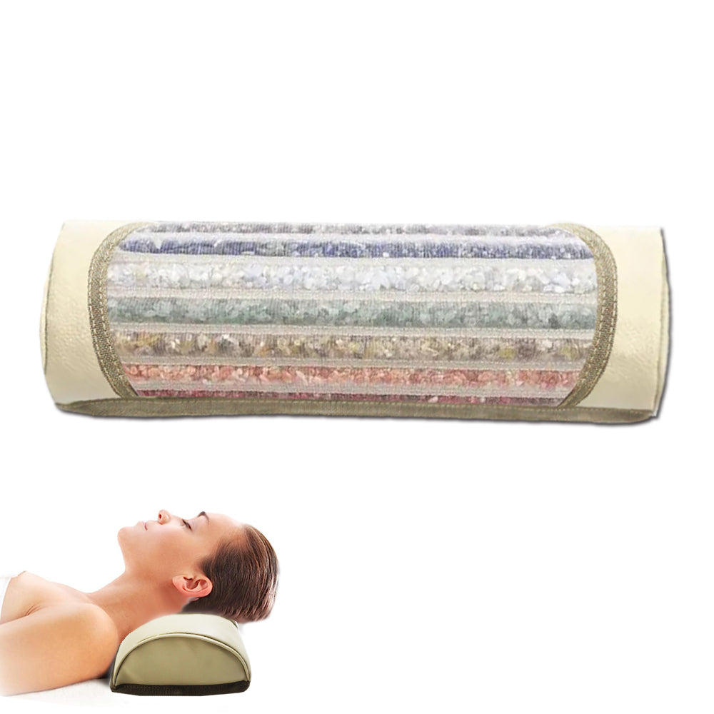 Crystal Jade Massage Pillow With 7 Color Rainbow Chakra and Memory Foam for Neck Pain Relief Healthcare Products