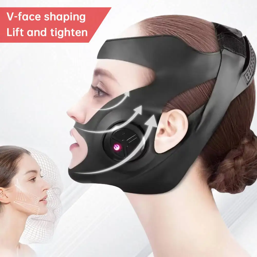 EMS Microcurrent Silicone 5-Speed Face Shaping Device for Facial Lifting Tightening & Anti-Wrinkle Beauty Instrument