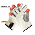 EMS Pulse Massage Gloves with Controller Silver Fiber Conductive Gloves for Body Toning and Skin Firming