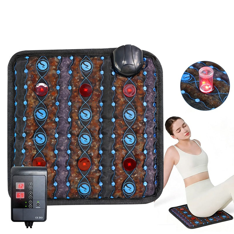 Exclusive 35x35cm Crystal Massage Pad with Photon PEMF Function for Home Relaxation and Comfort