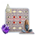 Far Infrared Heating Pad with Jade Tourmaline & Red Light Therapy 7-Temperature Levels for Back Pain Relief & Muscle Rel