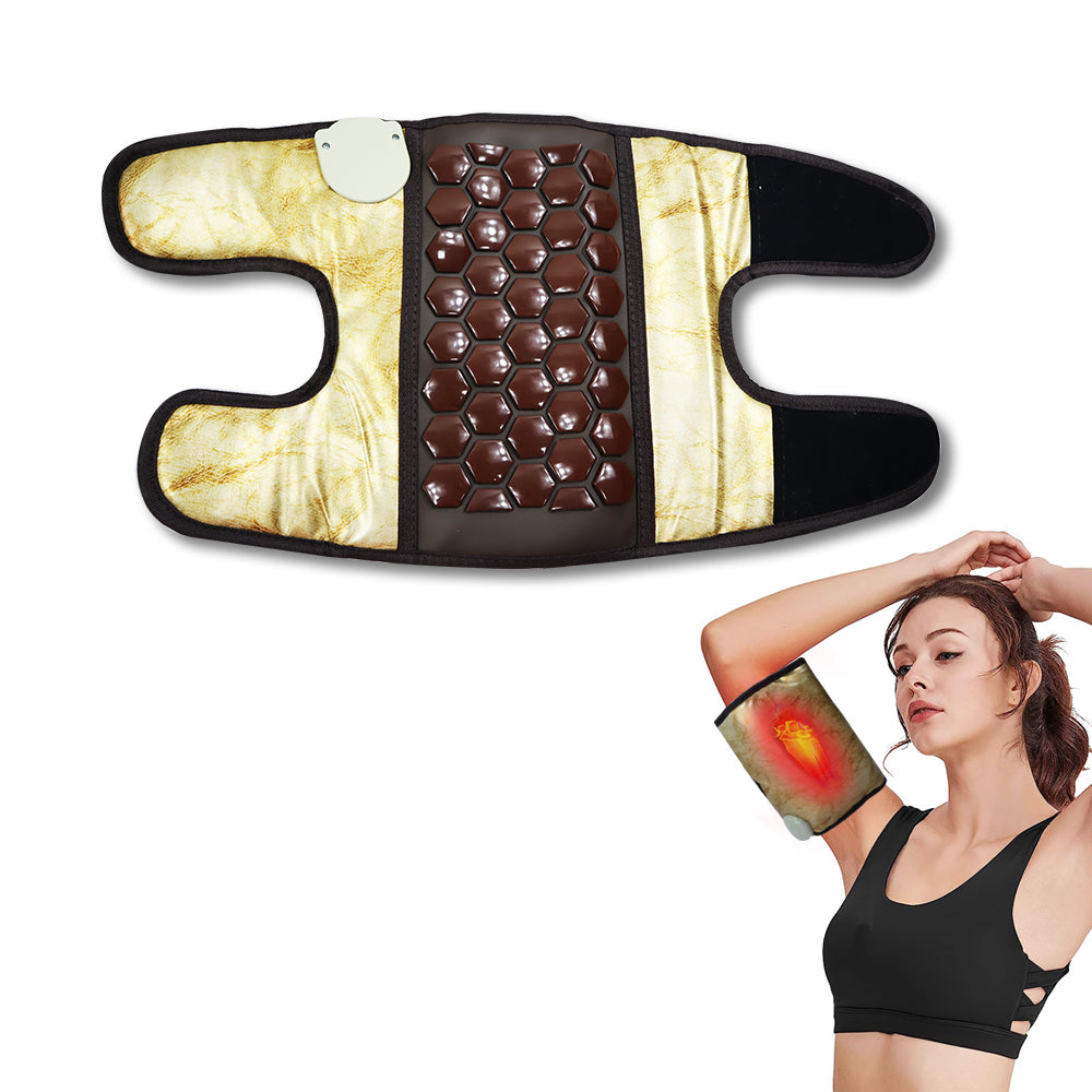 Far Infrared Natural Jade Heating Knee Pads Leg Physical Therapy Massager Knee Pad Health Care to Relieve Pain.