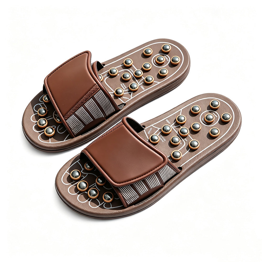 Foot Acupoint Massage Therapy Slippers 4 Size Anti-slip & Massage Acupressure Sandals for Women & Men Promote Blood Circ