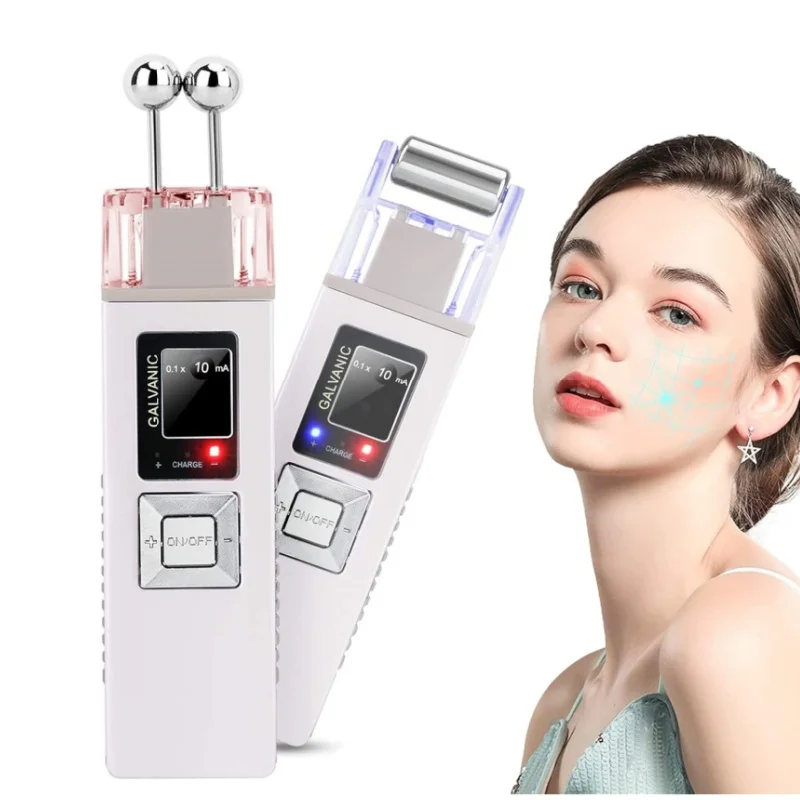 Galvanic Microcurrent Facial Device, Face Lifting & Firming Skin Tightening Tool with Adjustable Intensity for Anti-Agin
