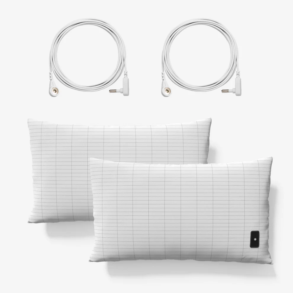 Grounding Massage Pillowcase with Silver Fiber & Soft Cotton Earthing Pillow Cover for Better Sleep Improve Energy