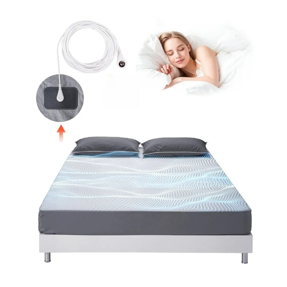 High Conductivity Grounding Sheet Anti-Static 10% Silver Fiber Organic Cotton Earthing Fitted Mattress Cover for Deep Sl