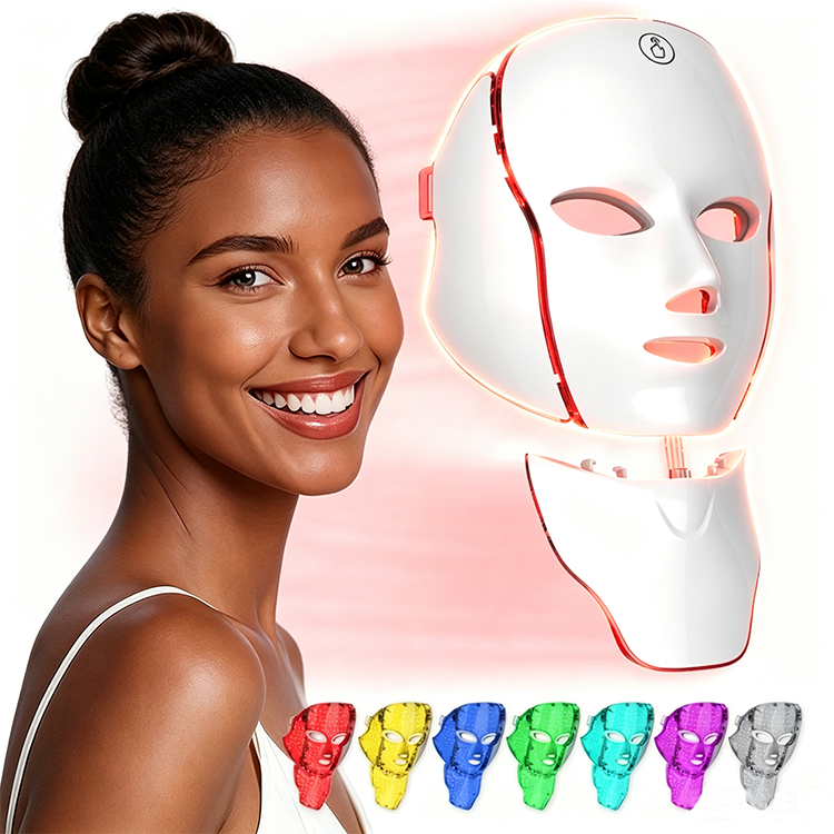 Home Use 7 Colors Beauty Device Facial Mask for Facial and Neck Skin Care