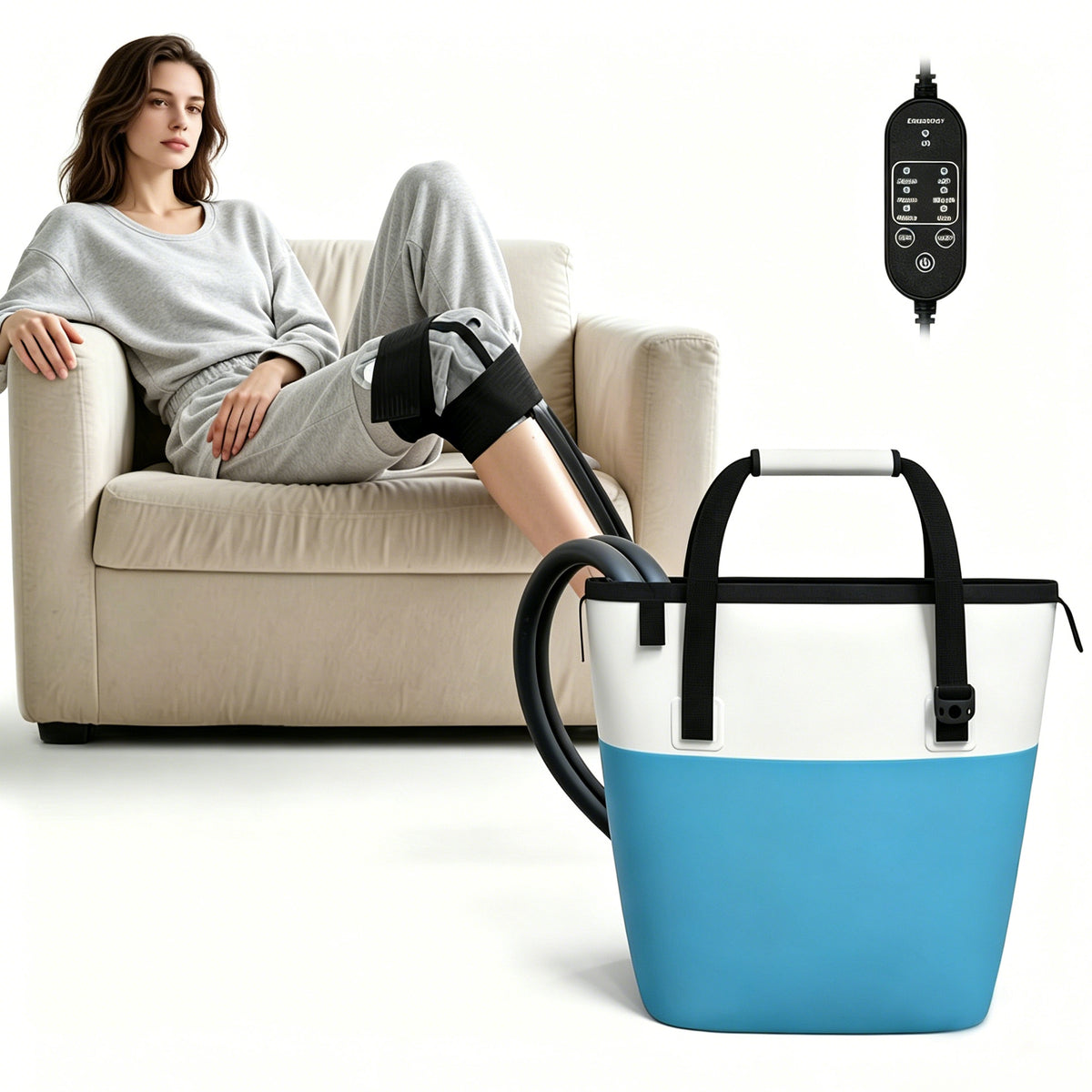 Knee Massager Cold Therapy Machine with Programmable Timing for Post-Surgery Recovery Cold Therapy Shoulder Massager