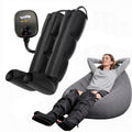 Leg Air Compression Massage Boots & Foot Massager System with Adjustable Intensity for Lymphatic Drainage & Muscle Recov