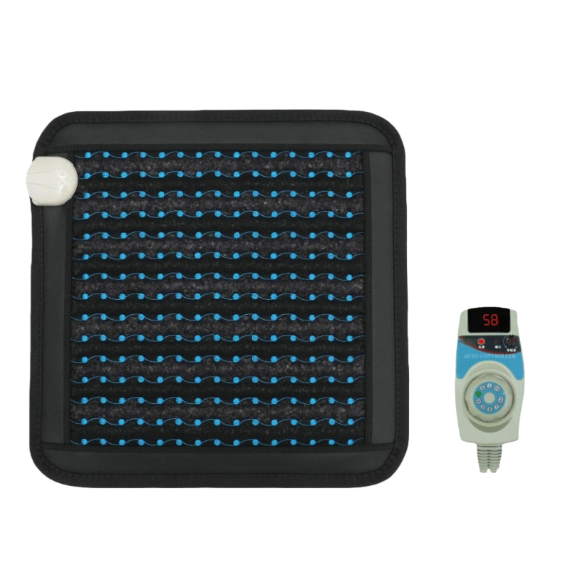 Mini 45x45cm Natural Crystal Gemstone Therapy Heating Mat Jade Earthing Thermal Cushion for Relieve Fatigue & Increase E