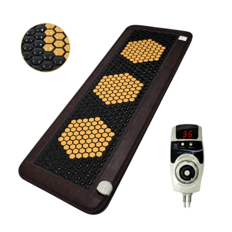 New 150x50cm Sofa Heating Massage Mattress Natural Jade Therapy Yoga Pad for Relieve Fatigue & Improve Sleep Office Cush
